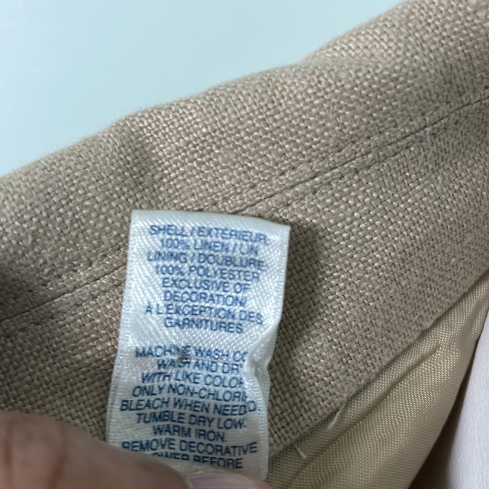 Tan Linen Blazer - Picture 7 of 10